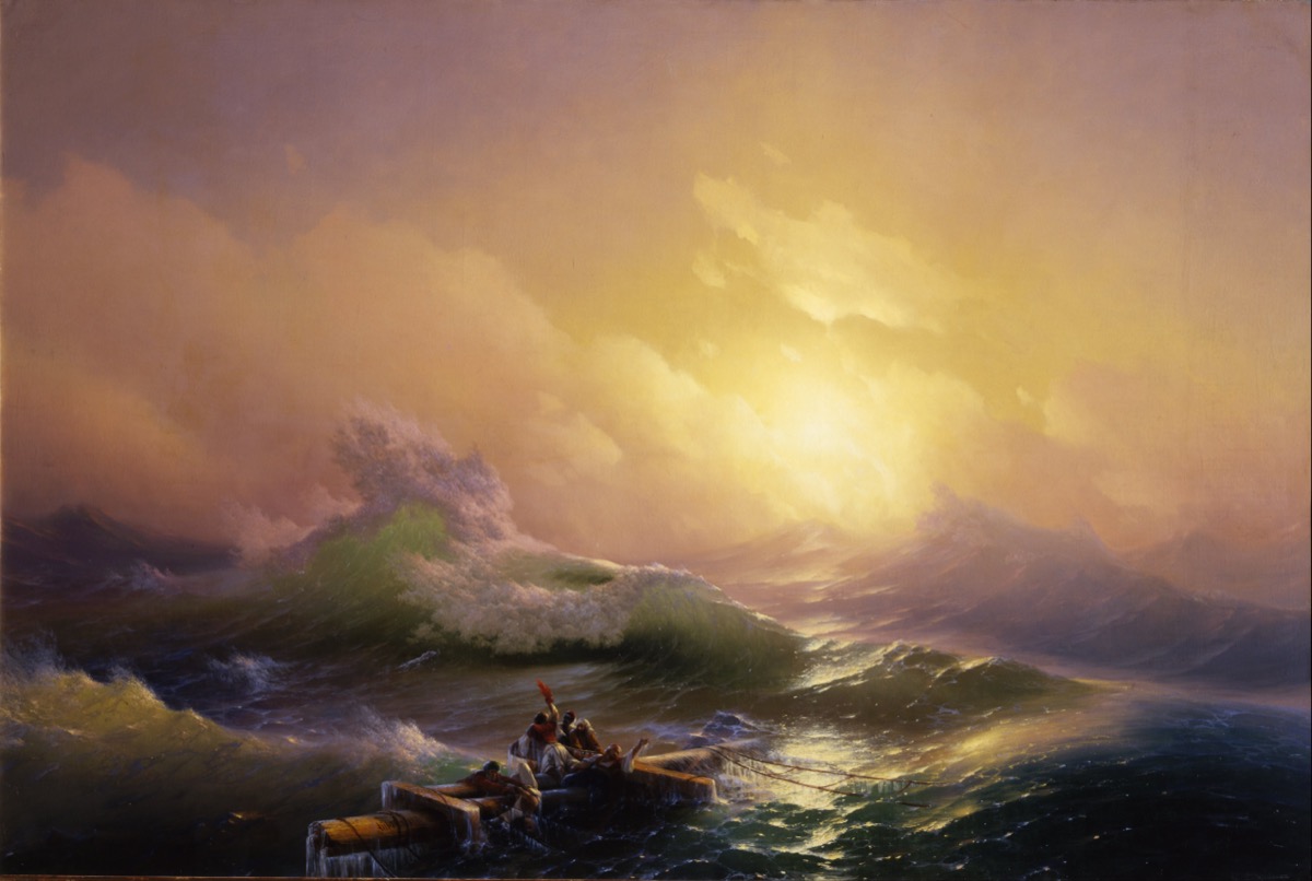 The Ninth Wave by Aivazovsky — survivors meeting the storm after the test