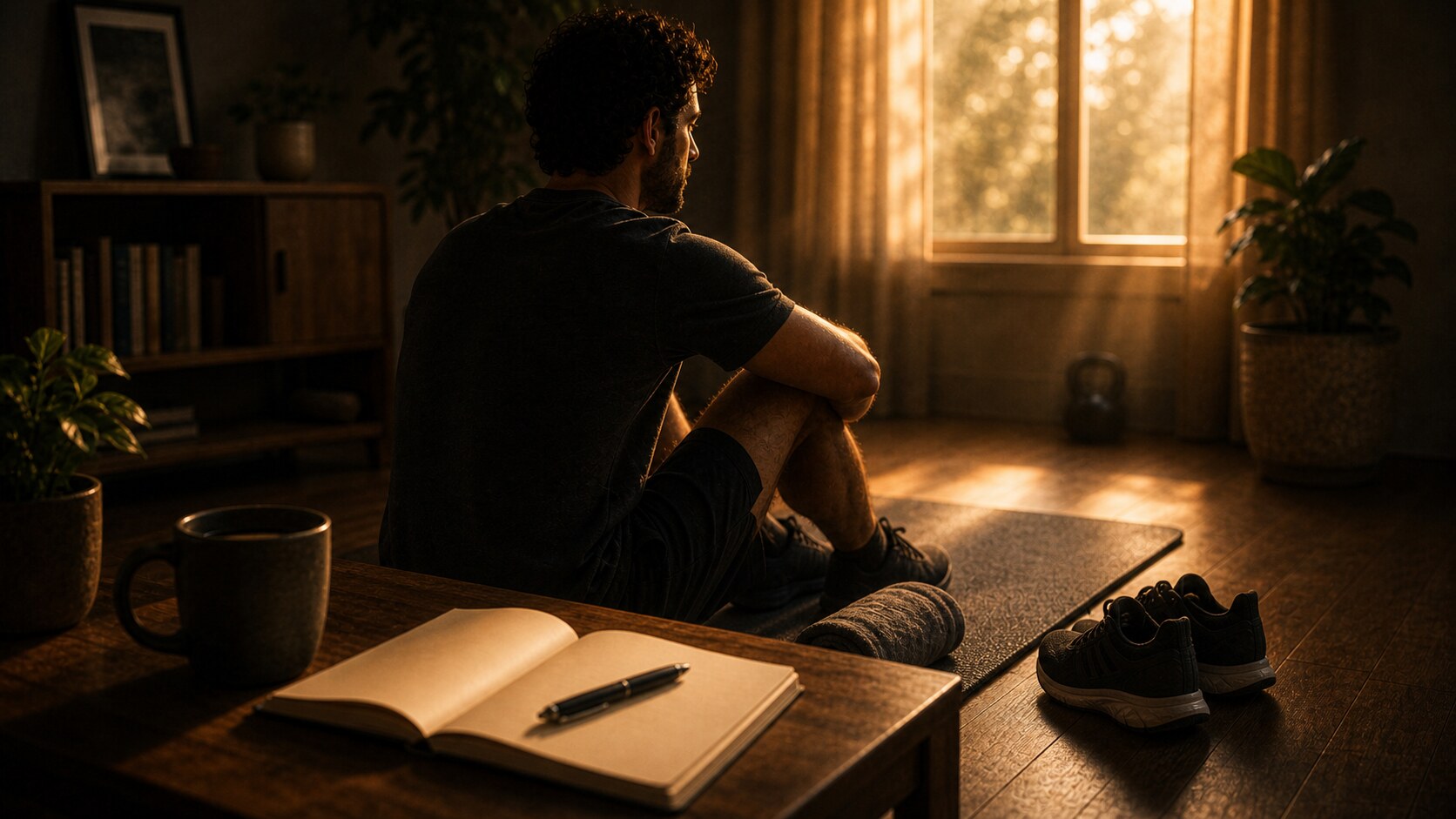 A Buddhist monk in deep meditation: the monk has no motivation problem, only devotion to practice