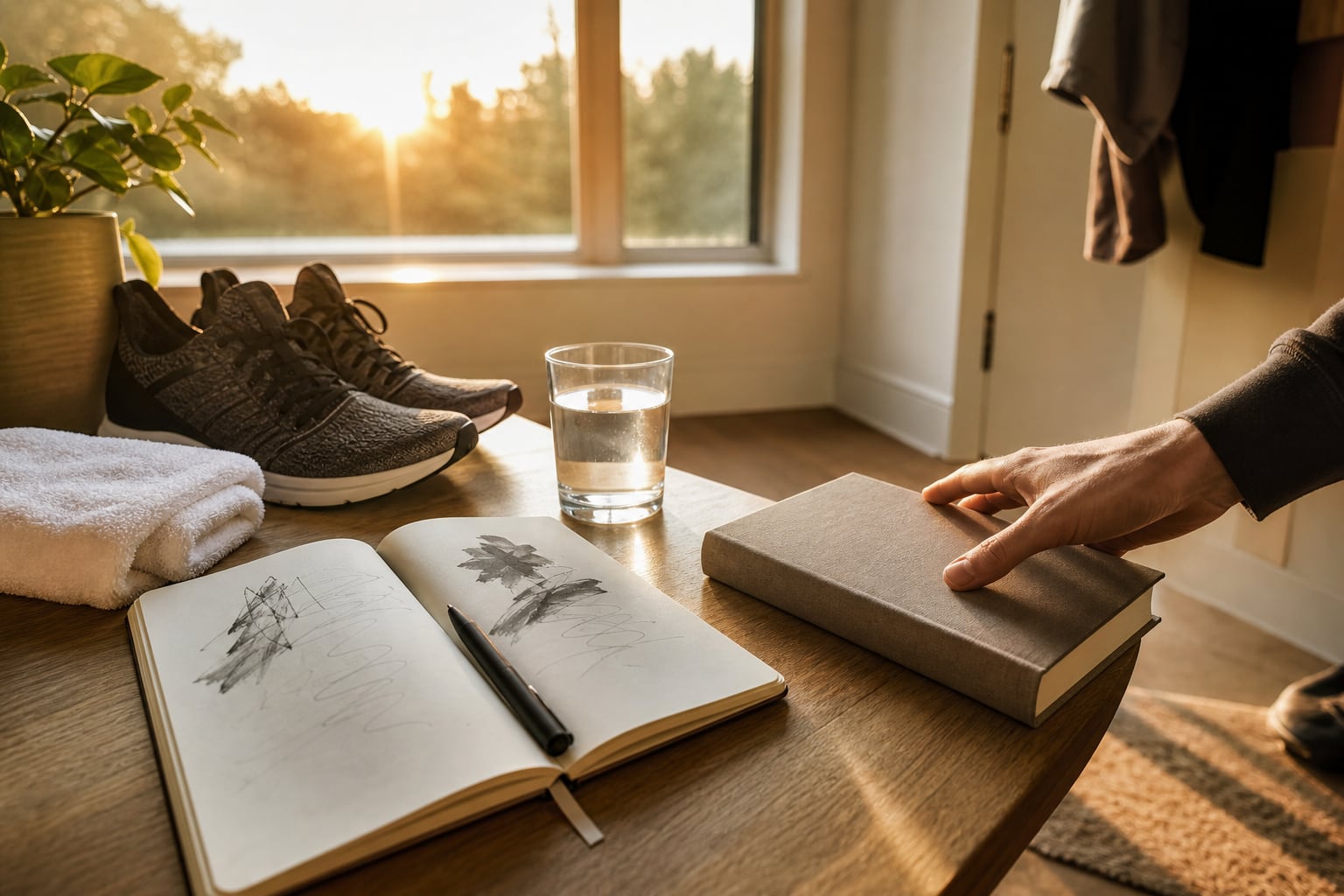 Five morning practices stacked into one daily routine as proof of self investment