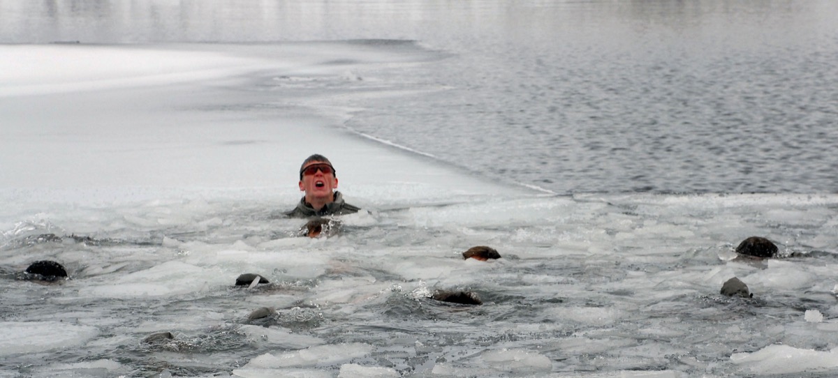 Cold-exposure training in near-freezing water: the first 30 seconds are the whole lesson, repeated daily