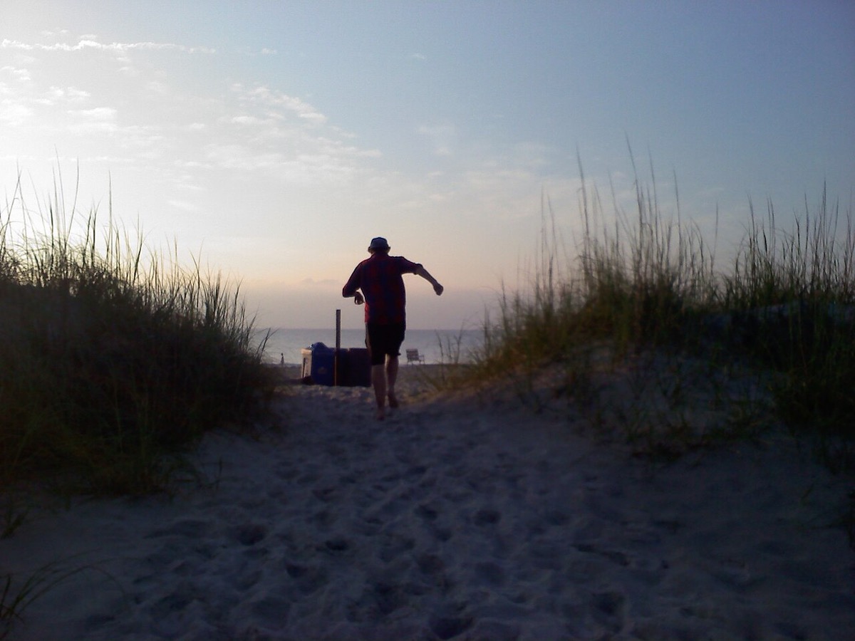 A runner moving toward the shoreline at speed: self-authorization is motion without external permission