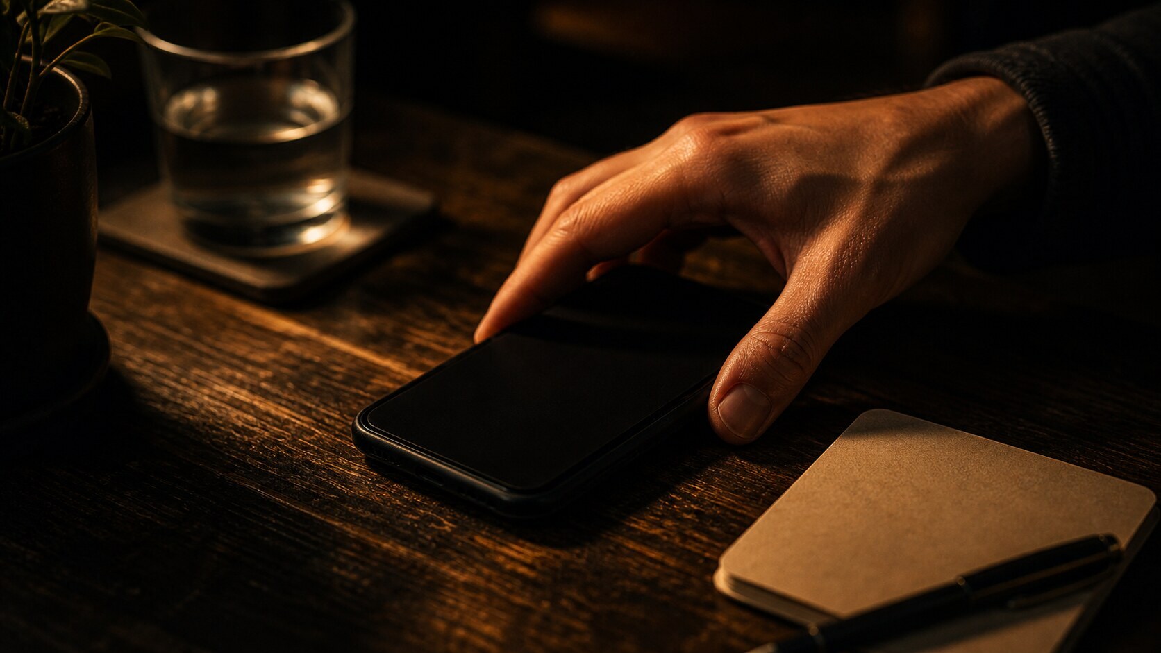 A person closing the phone to step out of social media comparison