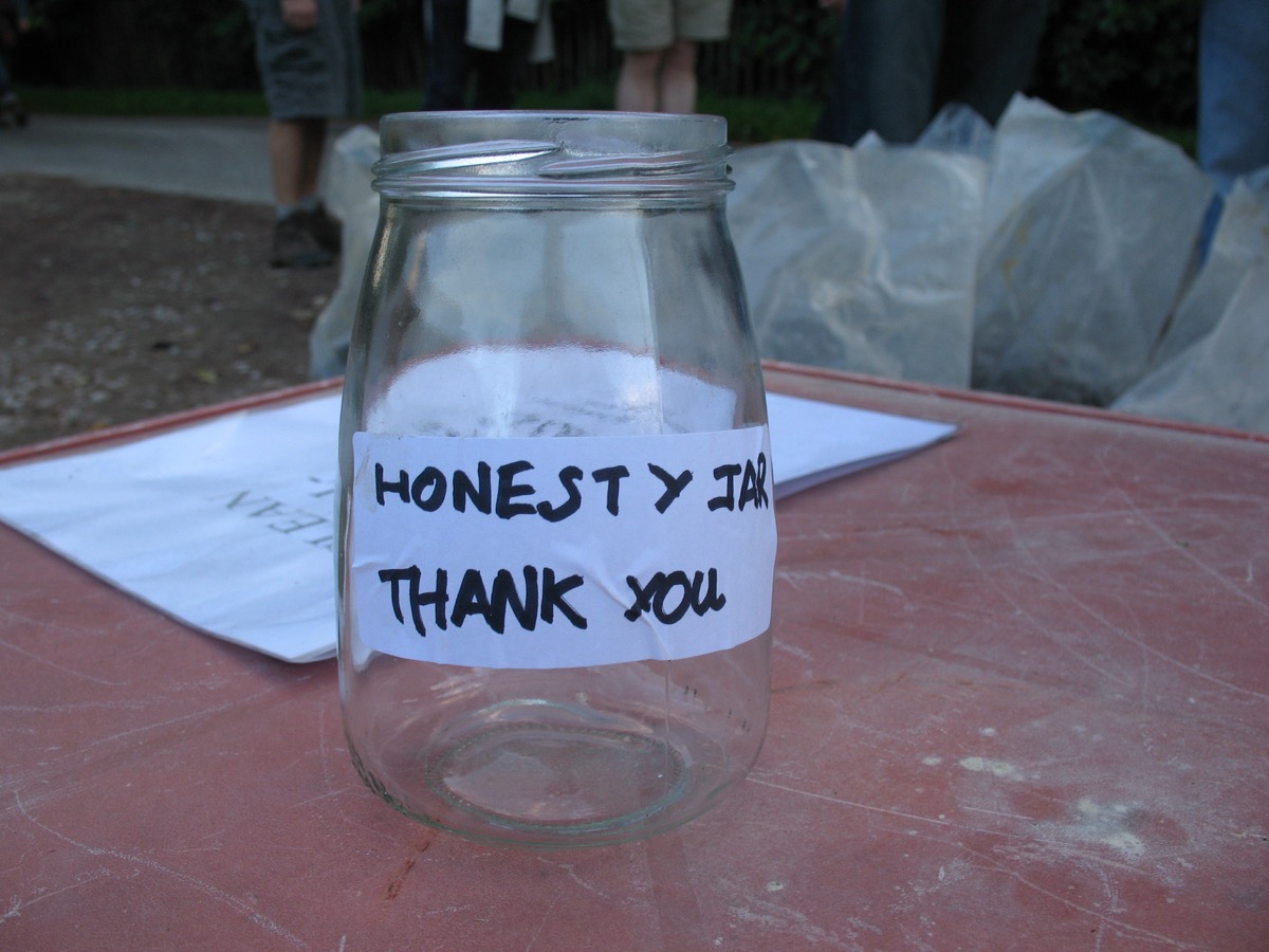 A jar labeled honesty: truth is not a weapon. It is a practice that requires both accuracy and care