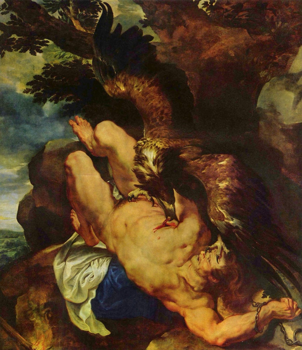 Prometheus bound by chains: the old story is a chain that will hold until you deliberately release it